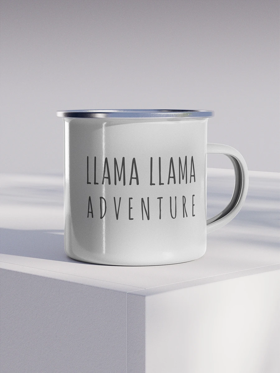 Llamas logo enamel mug product image (2)