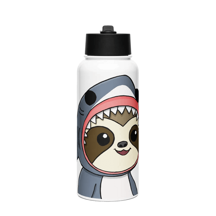 Stainless Steel Water bottle With Straw - Shark product image (1)