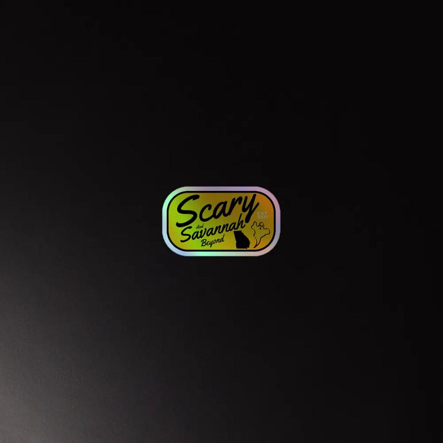 Scary Savannah Shield Logo Holographic Sticker product image (4)