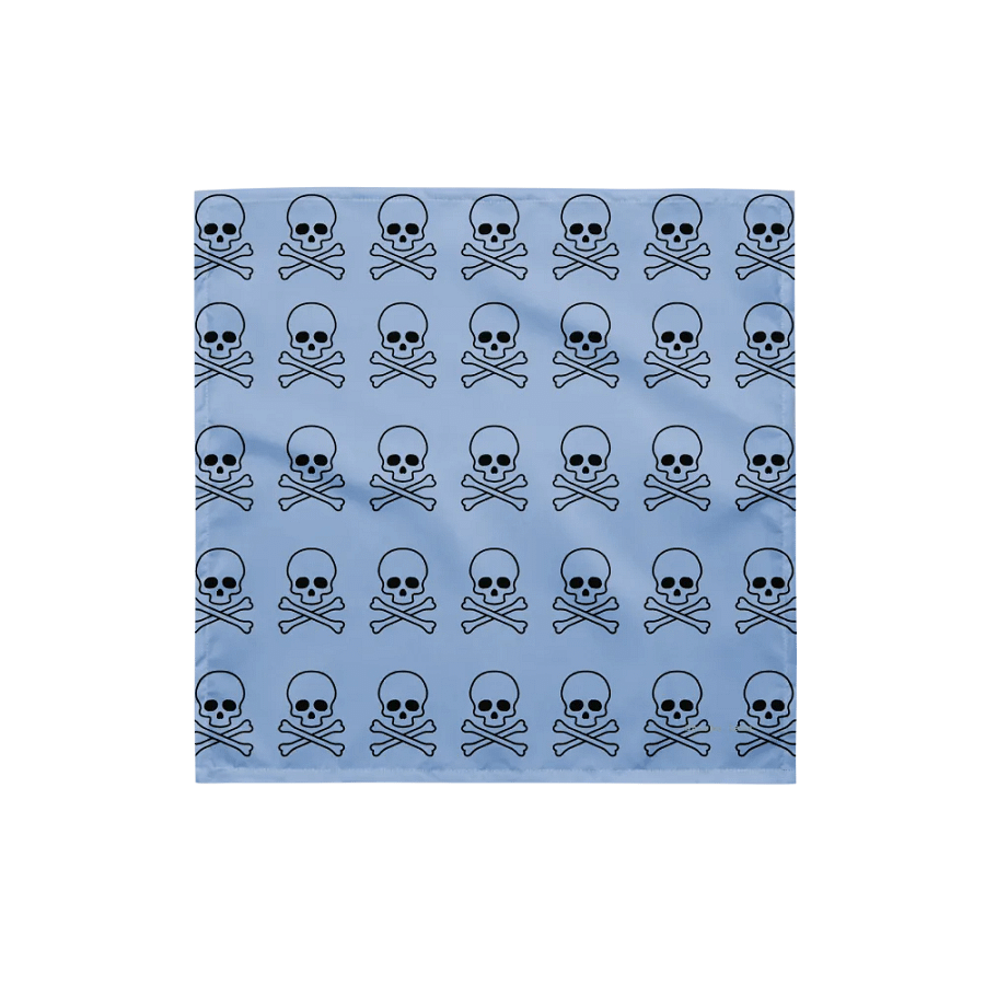 Icy Blue Skull & Crossbones Bandana product image (2)