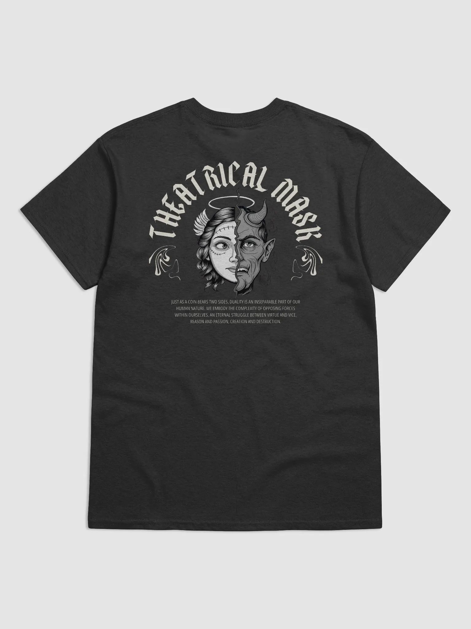 Dramatic Black Streetwear Graphic T-Shirt product image (2)