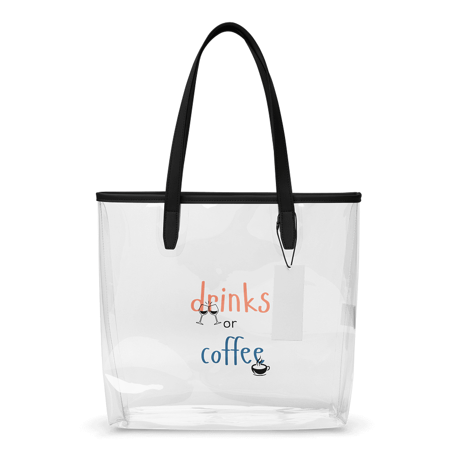 Urban Chic Clear Tote Bag: Drinks Coffee Edition product image (1)