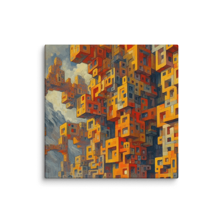 Futuristic Modular Cityscape with Geometric Architecture product image (11)