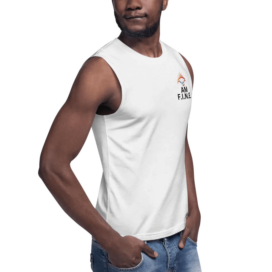 Whole World Apparel No Sleeve White T product image (8)