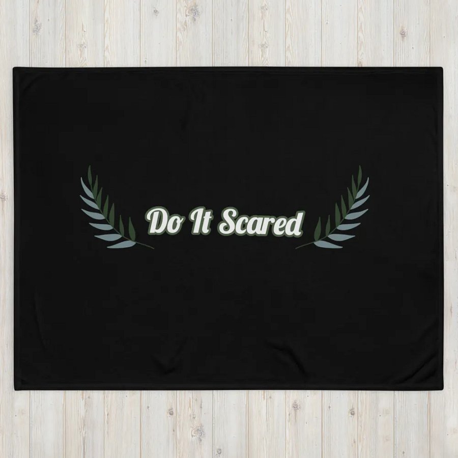 Do It Scared Throw Blanket product image (4)