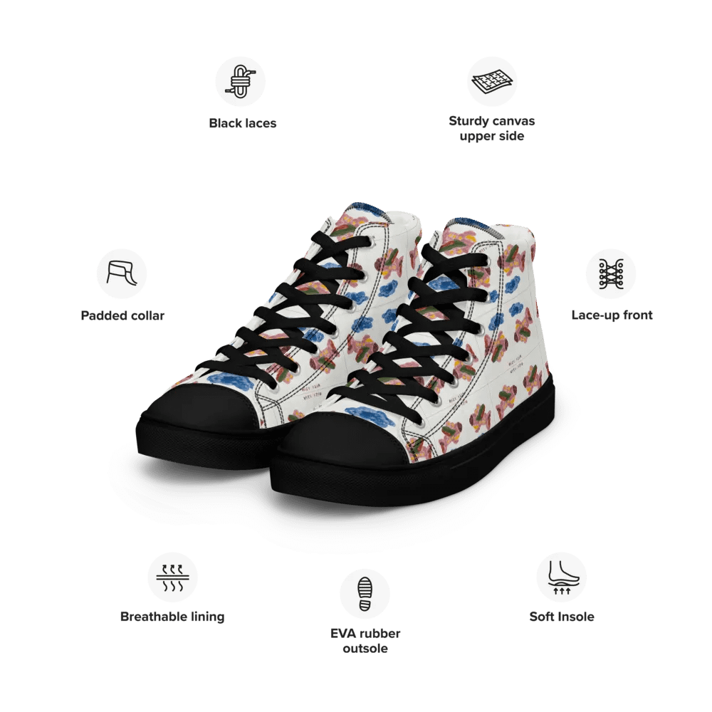 Kid Airplane (Men's High Top Canvas Shoes) product image (10)