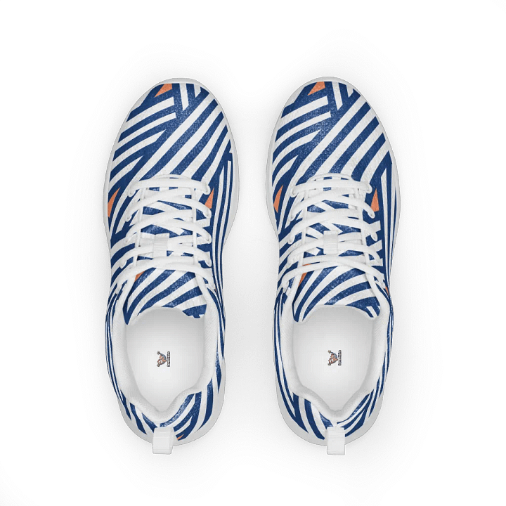 Peach Striped Athletic Sneakers product image (1)