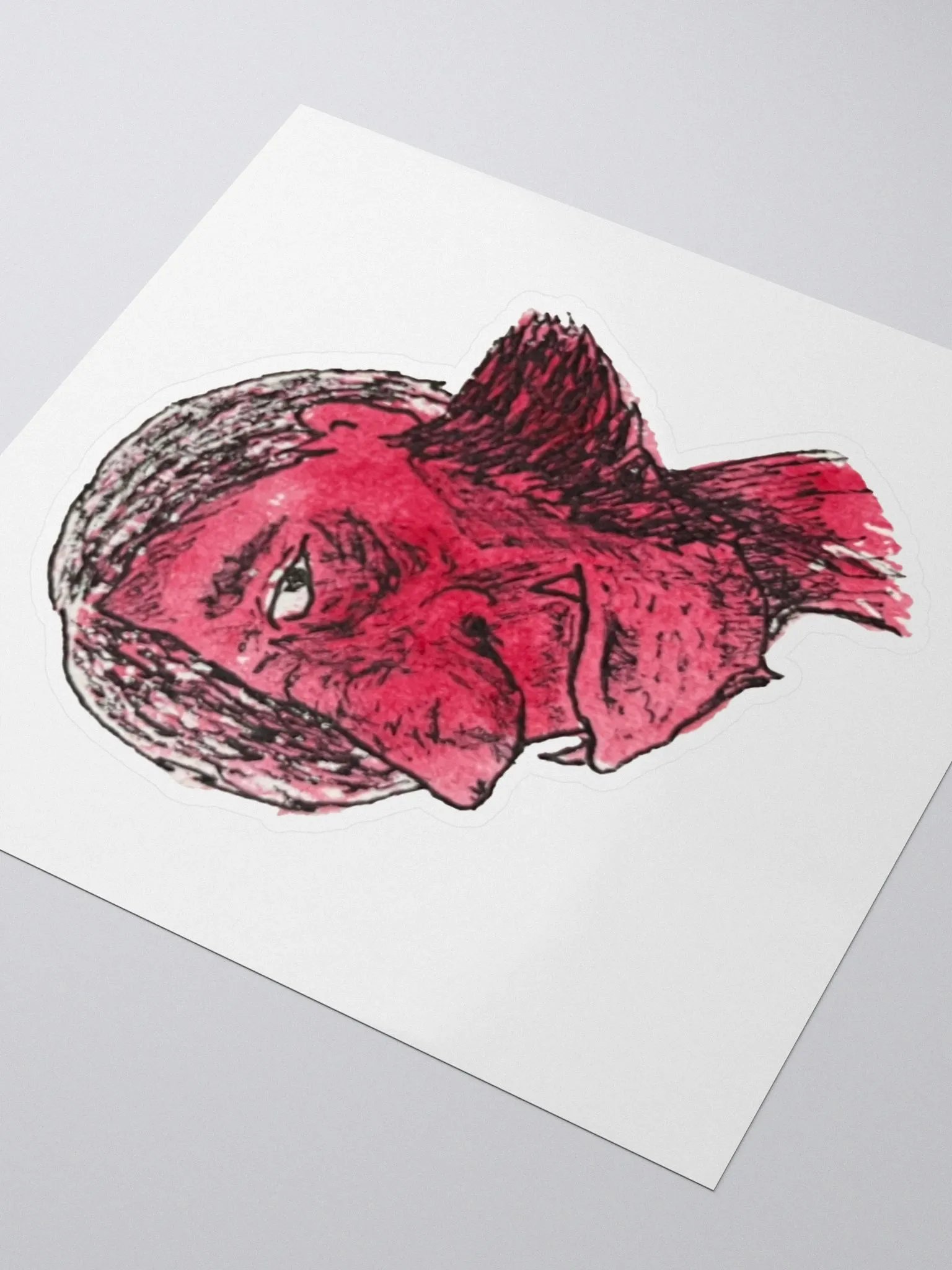 Watercolour Blobs Sticker- Permanent Rose product image (3)