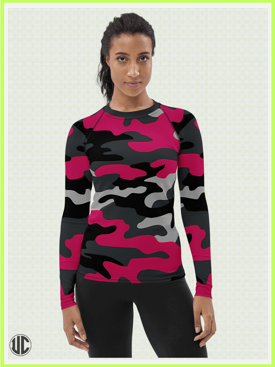 Savage Pink Camo – Women’s Rash Guard product image (1)