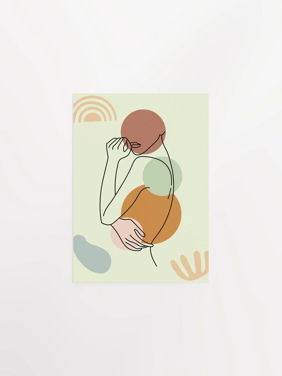 Boho woman — boho poster, boho wall art, boho decor, aesthetic poster, abstract art product image (3)