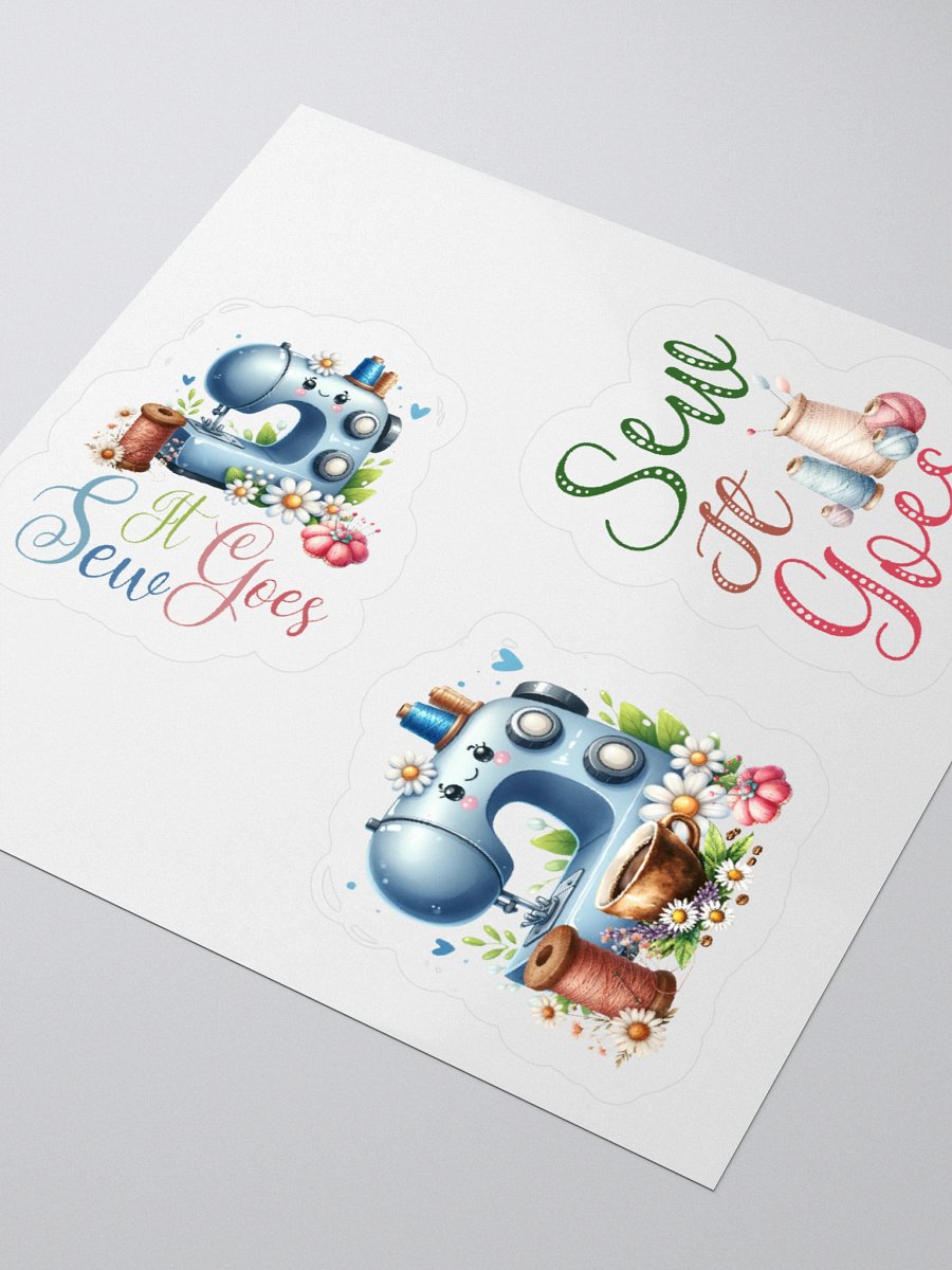 Whimsical Sewing Machines Kiss Cut Stickers Set product image (3)