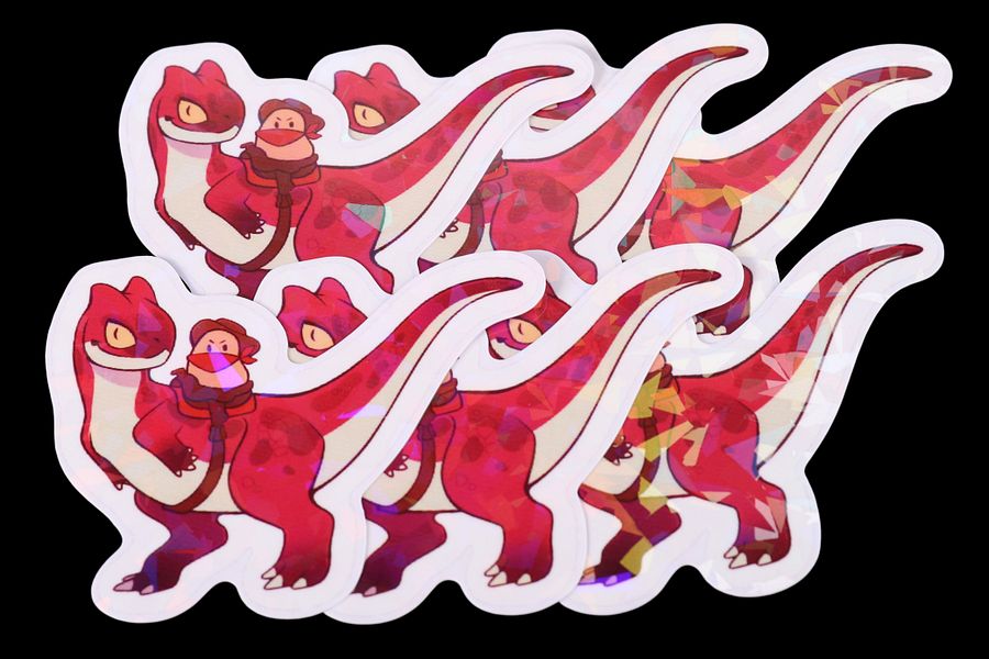 DinoTater Holographic Sticker product image (3)