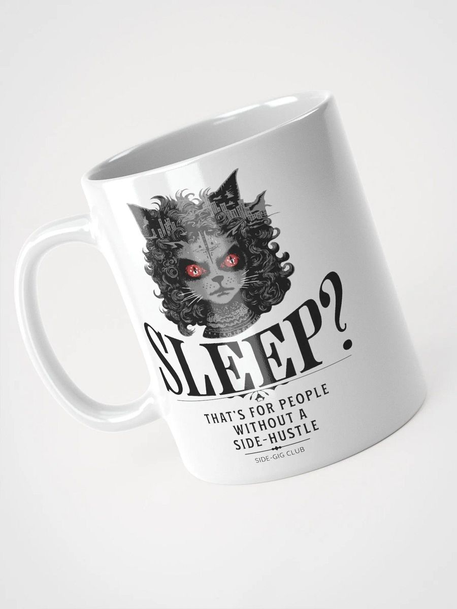 Sleepless Hustle: Intense Cat Eyes Mug product image (4)