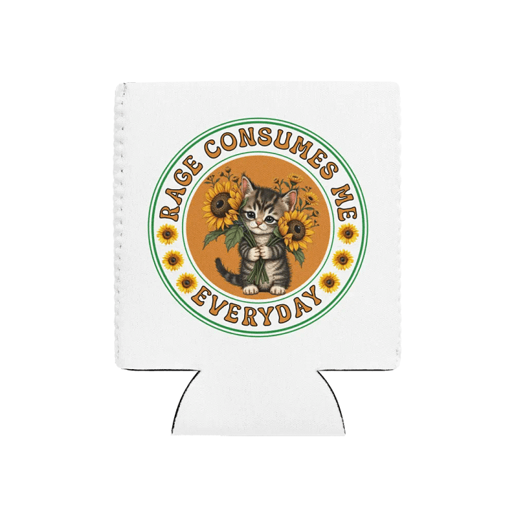 Rage Consumes Me Everyday Cat & Sunflowers Can Cooler product image (1)