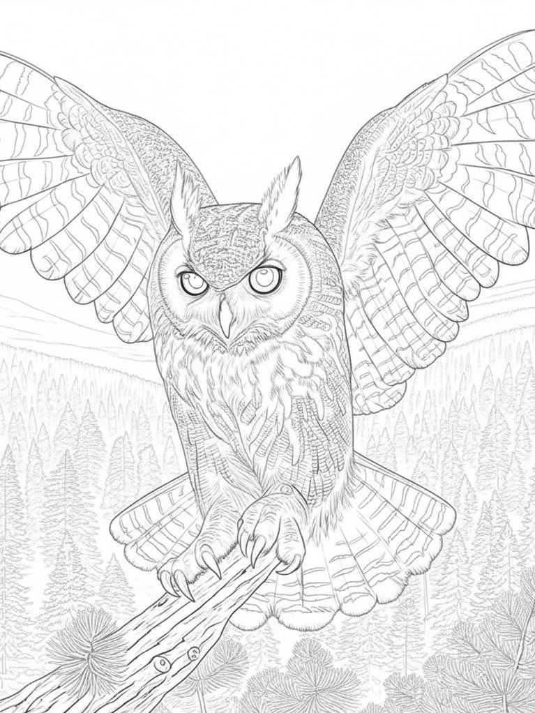 Realistic Owl Drawing Book for Adults (10+ Pages) - Detailed Fine Line Art Templates for Pencil and Ink Sketching product image (3)