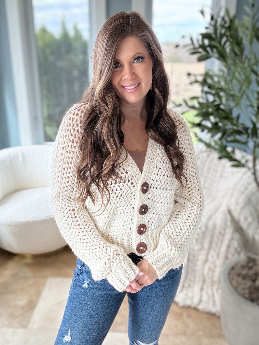 Crop Or Not Cardigan Crochet Pattern product image (3)