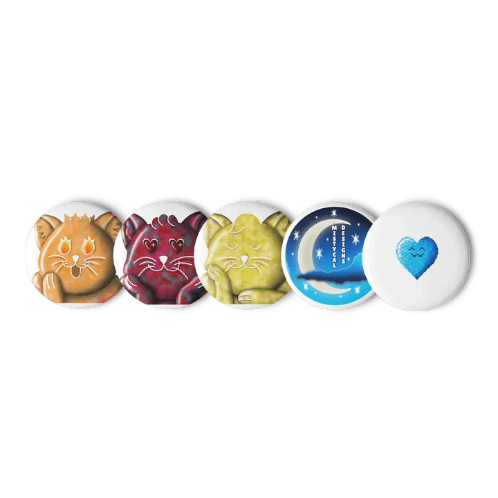 Galaxy Kitty Button Pins Set 2 product image (3)