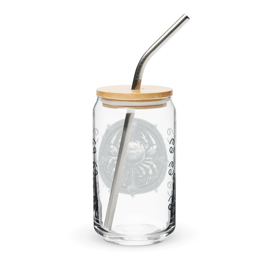Cancer Zodiac Glass Can Sipper product image (3)