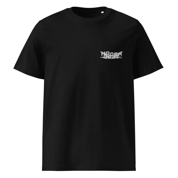 Organic Cotton T-Shirt - Embroidered - White HApex Gear Black Logo product image (2)