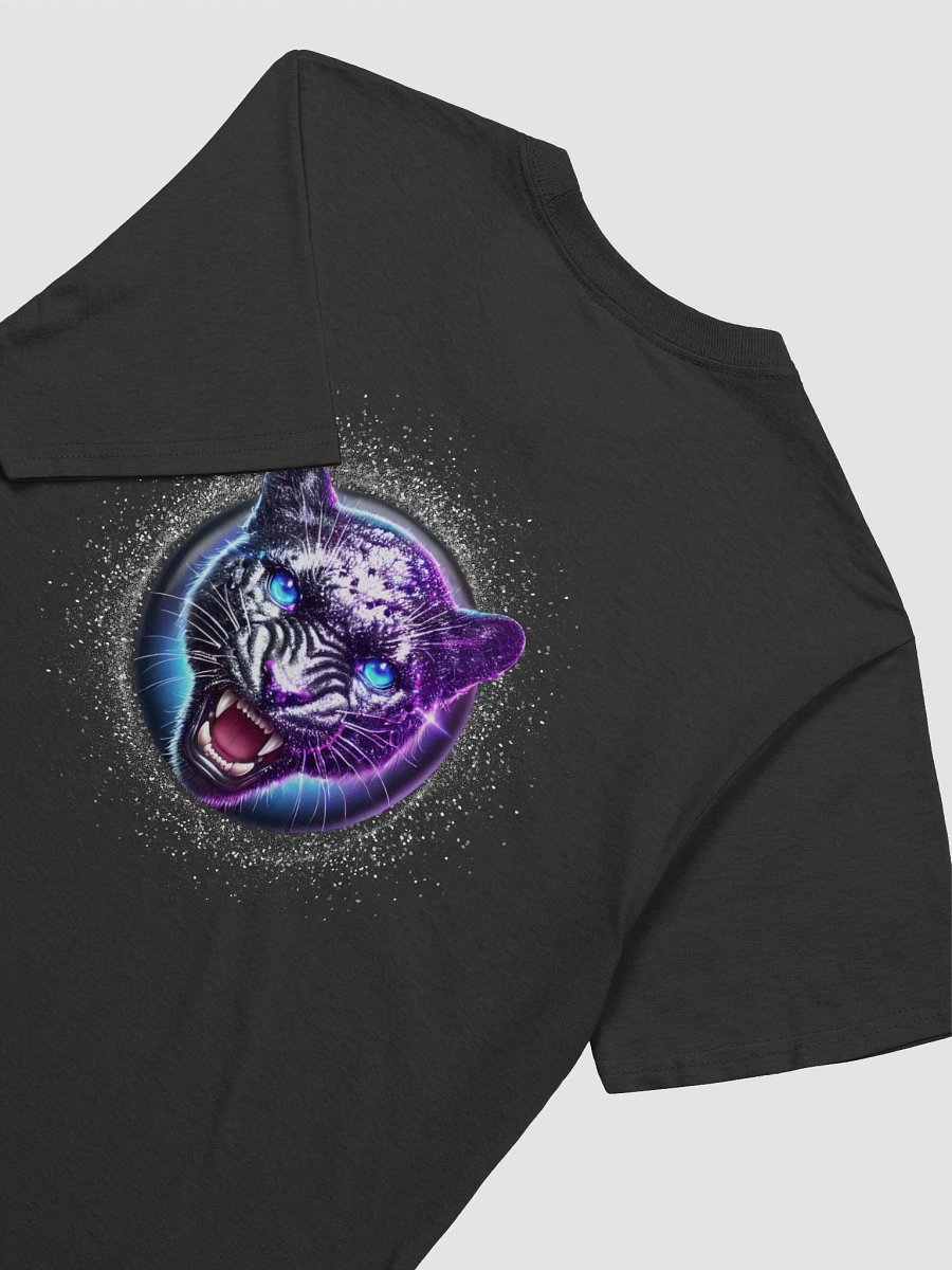 Glitter Silver Black jaguar Twitch Badge Design (Unisex Black T-Shirt) product image (4)
