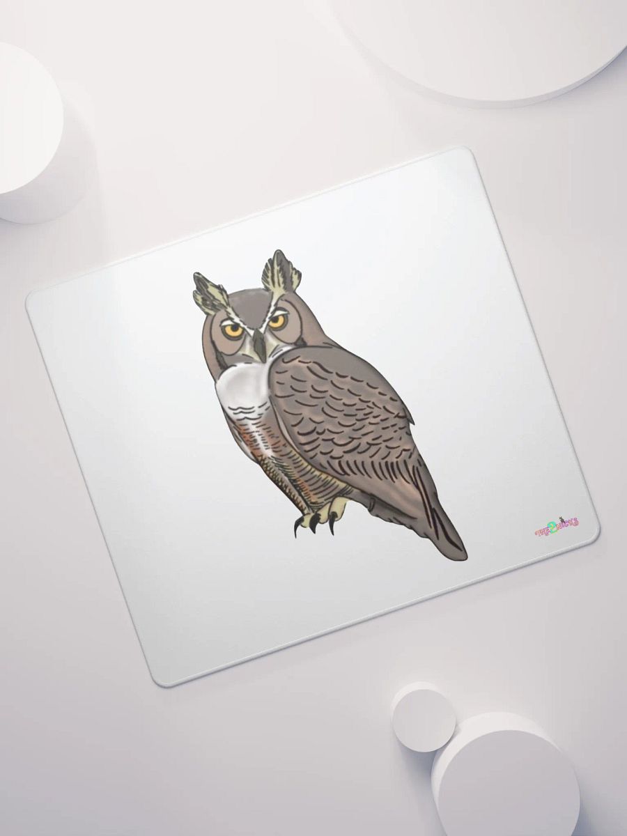 Owl Logo Gaming Mouse Pad (White) product image (7)