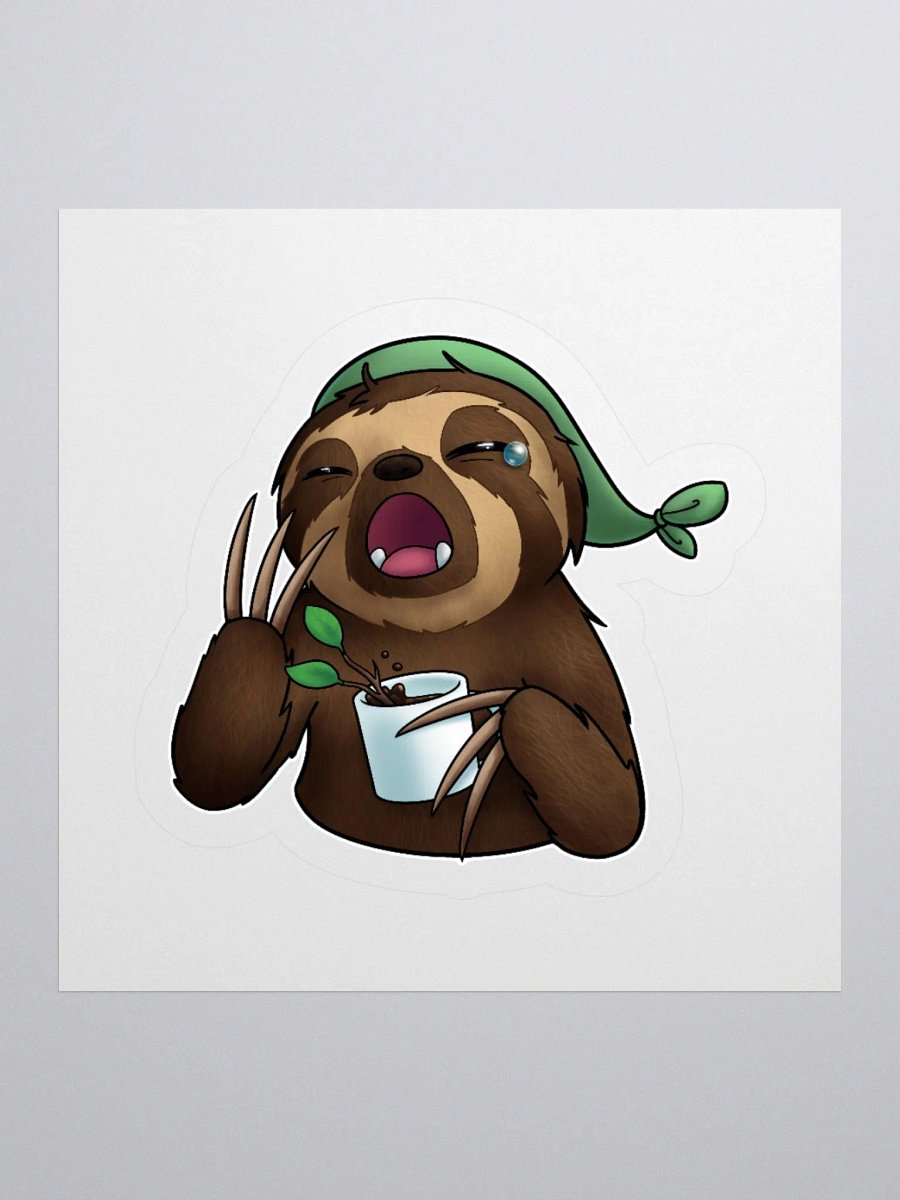 Yawning Sloth Kiss-Cut Sticker product image (12)