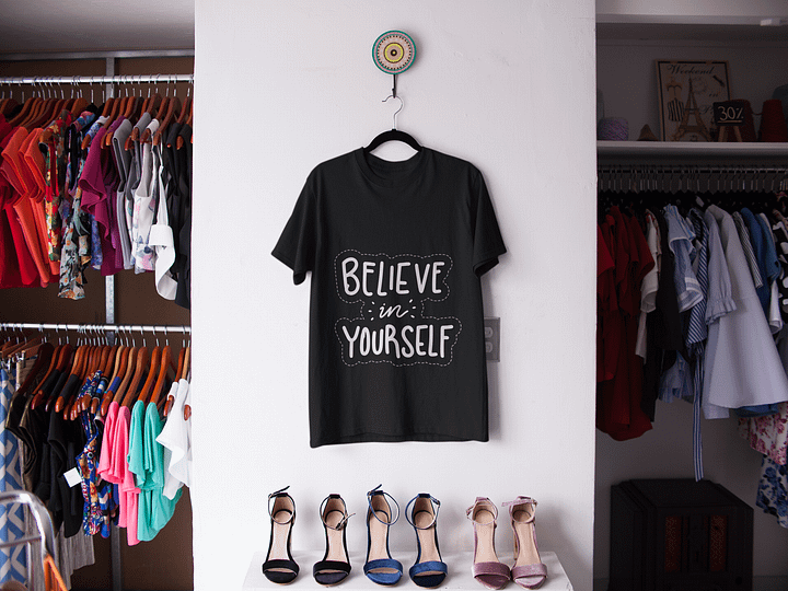 Believe in Yourself Black Unisex T-Shirt product image (2)