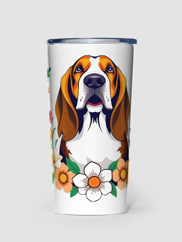 Floral Beagle Dog 20oz Stainless Steel Tumbler product image (1)
