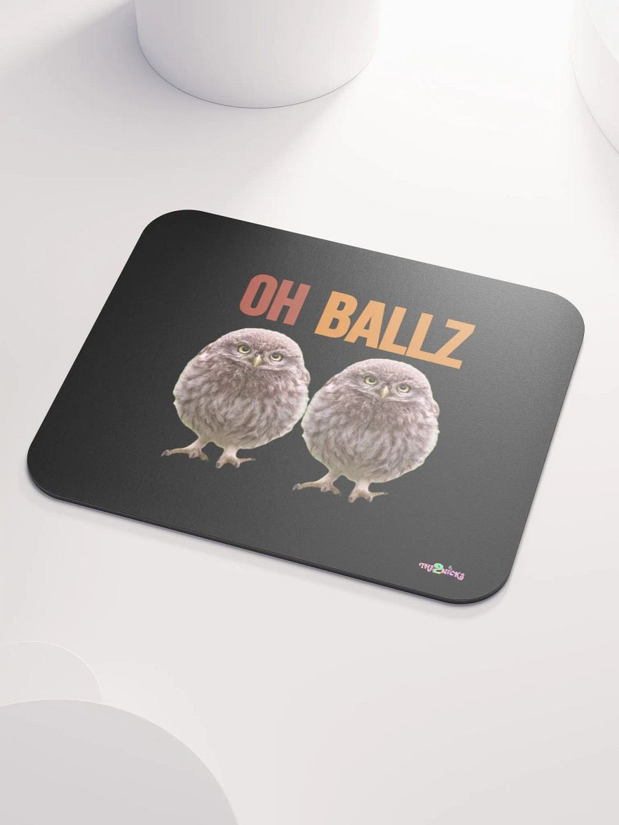 Oh Ballz Classic Mouse Pad (Black) product image (3)