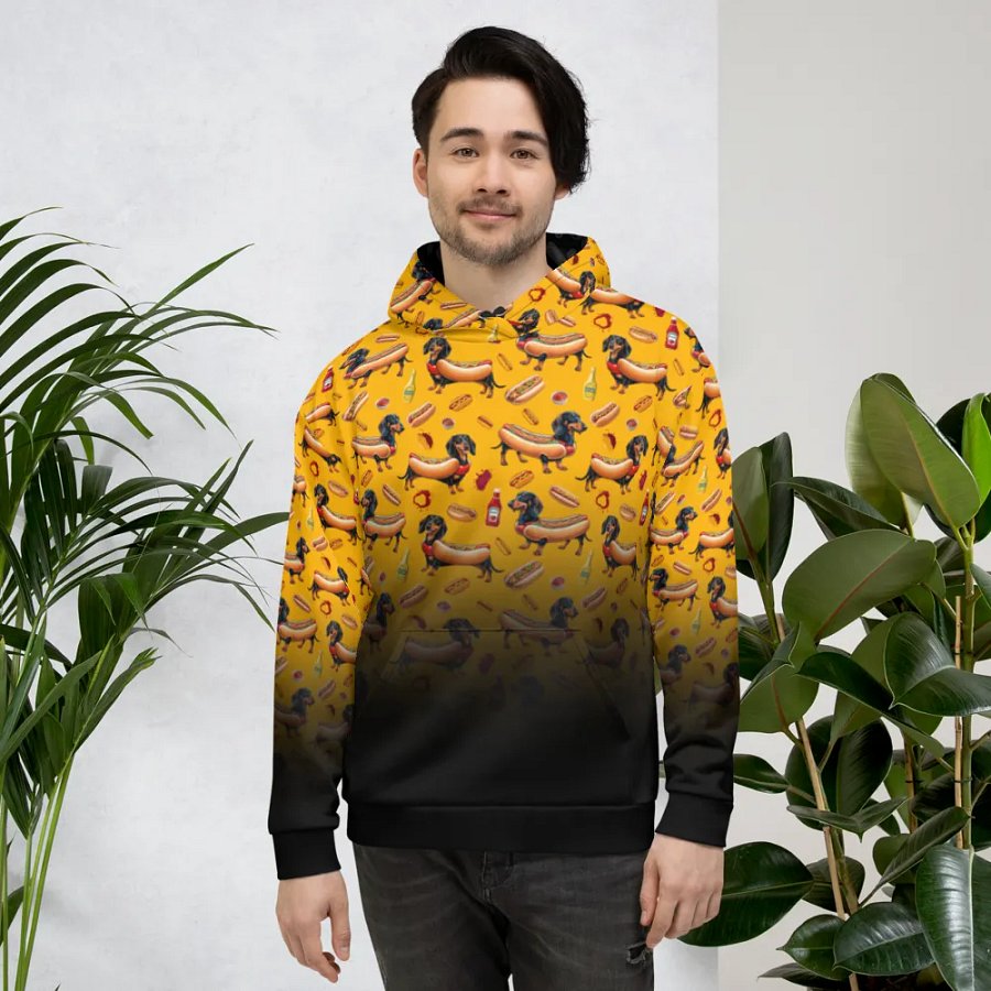 Dachshund Delight All-Over Hoodie (Poison) product image (4)