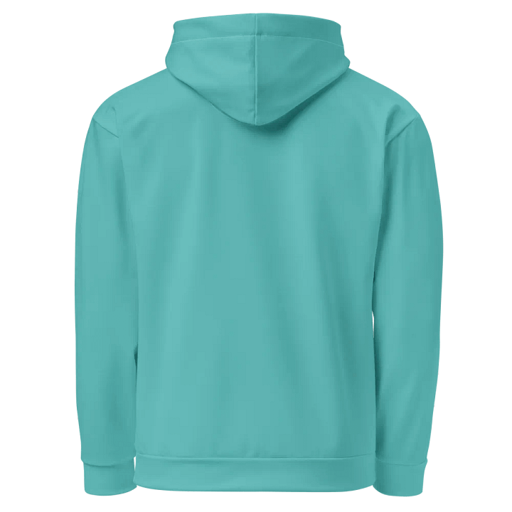 Plain Turquoise Blue True Summer Unisex Recycled Polyester Heavyweight Premium Hoodie by Treasure Pie product image (2)