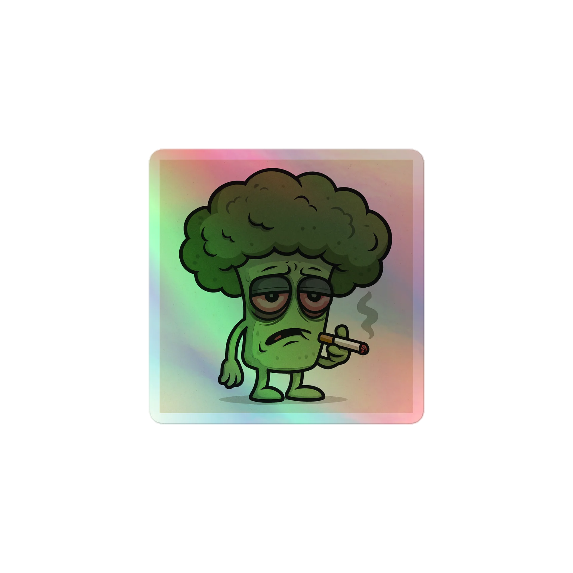 Strung Out Broccoli Holographic Sticker product image (1)
