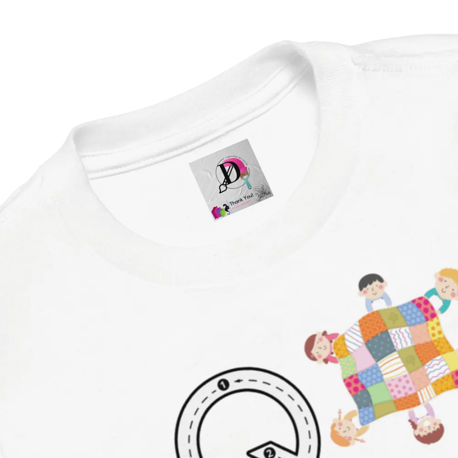 Toddler's White Tee 👚 Alphabet Write Qq 📝 A-Z product image (4)