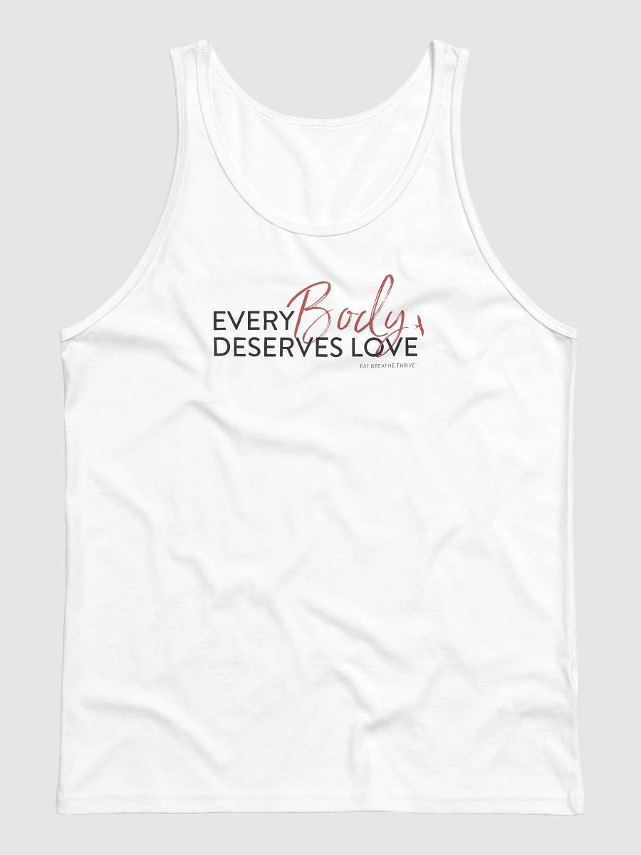Every Body Deserves Love | white tank product image (1)