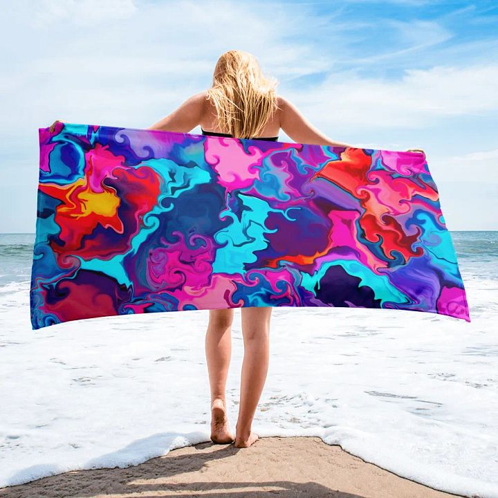 Multicoloured Abstract Art Towel product image (1)