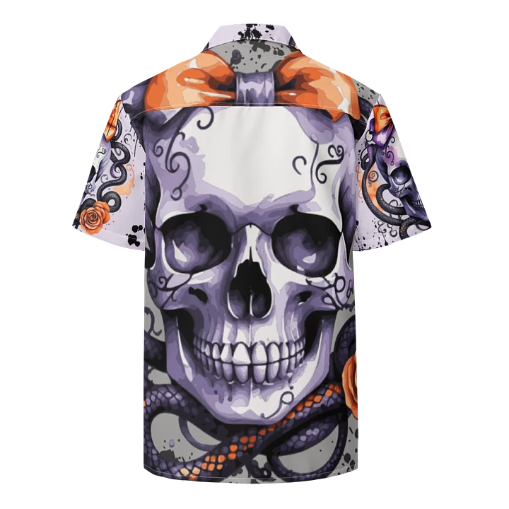 Coquette Style Autumn Skull & Snake Button-Up Shirt product image (2)