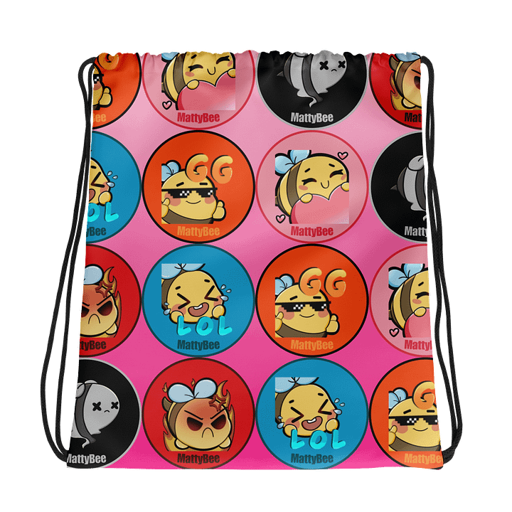 Emote Drawstring Bag - Pink product image (1)