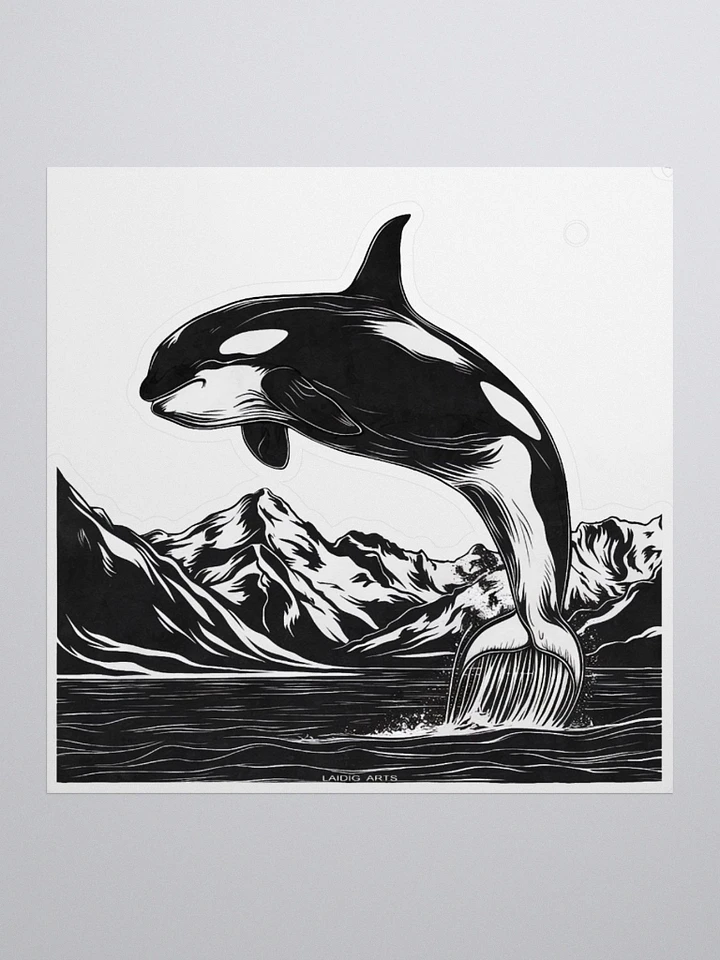 Strait of Juan de Fuca Sea Panda Vinyl Sticker. product image (1)