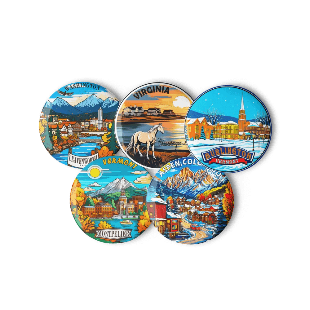 Set Of 5 Pins (U.S. Picturesque Small Towns & Landscapes) product image (6)