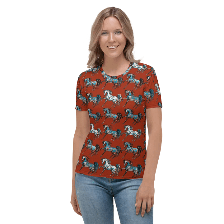 Prancing Garnet Arabian Lady's Tee Shirt product image (2)