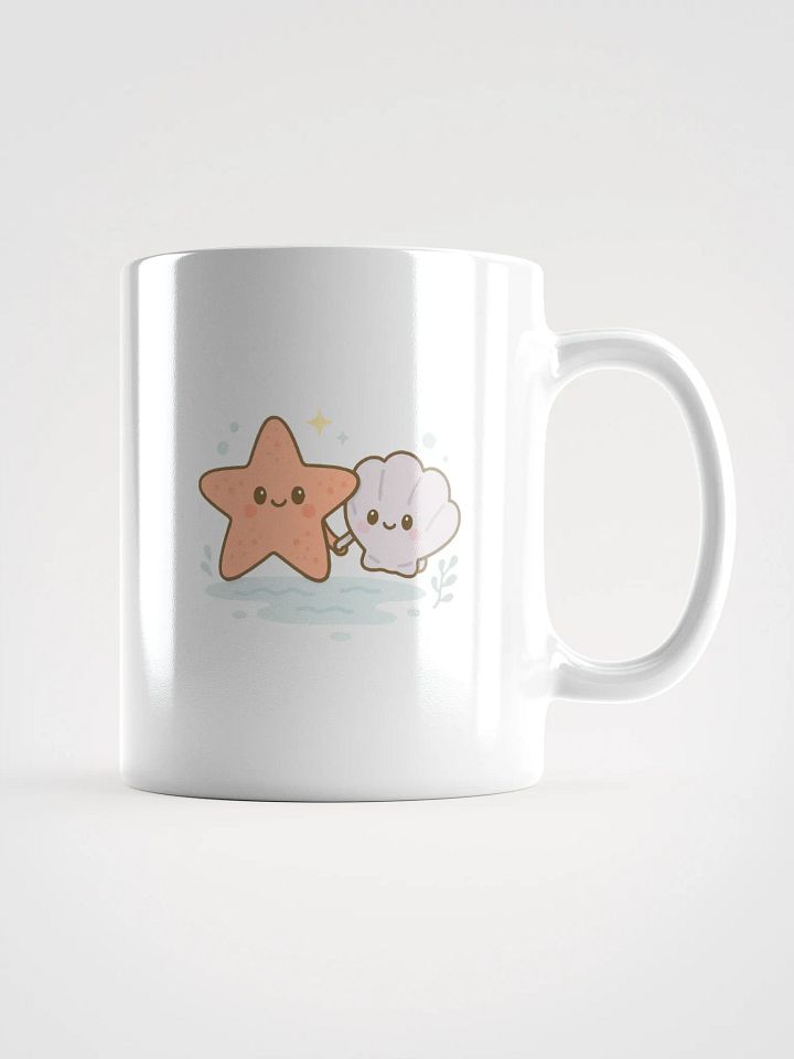 Starfish & Seashell White Glossy Mug product image (2)