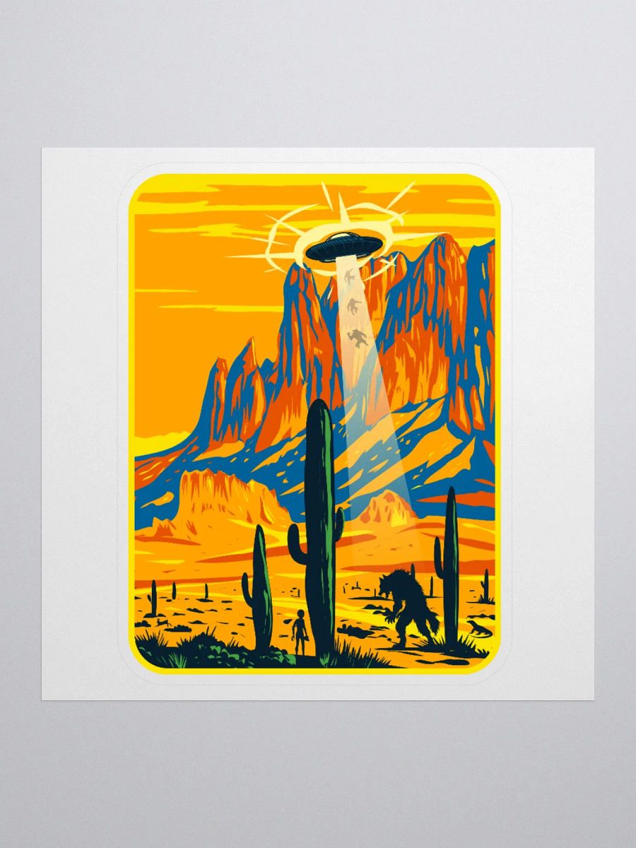 Skinwalker UFO Abduction Kiss Cut Stickers product image (3)