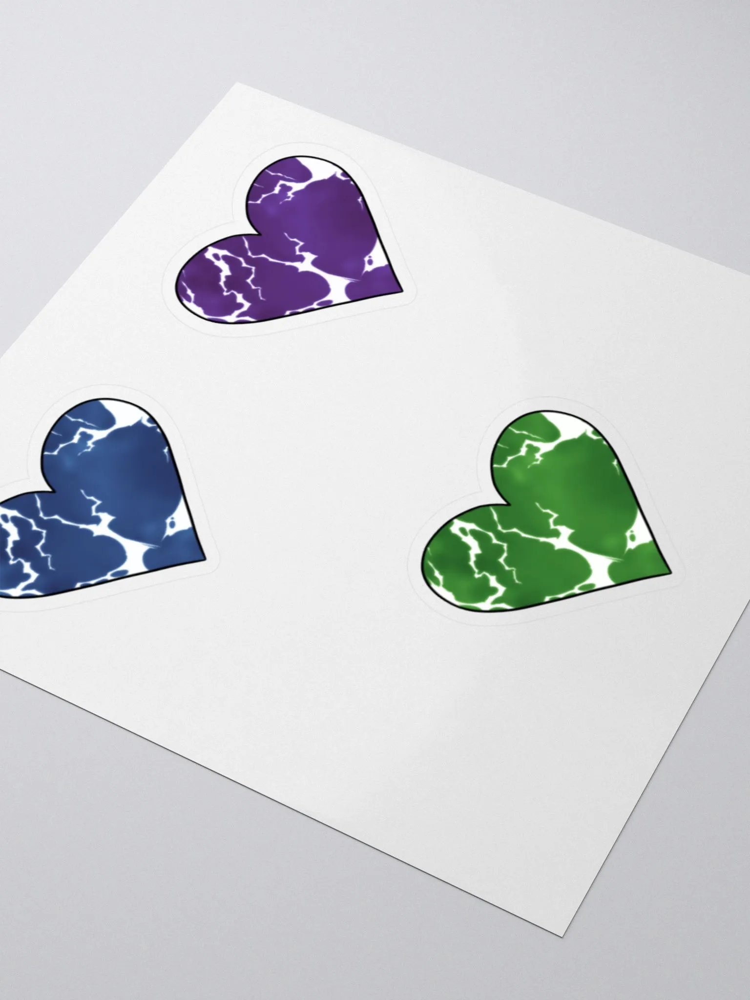 Cool Colored Lightning Hearts Sticker Pack product image (3)