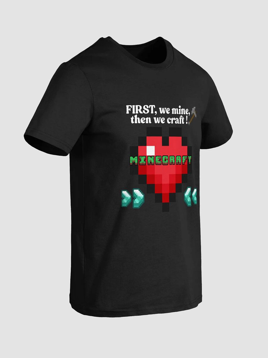 Pixelated Minecraft Heart Organic T-Shirt product image (11)