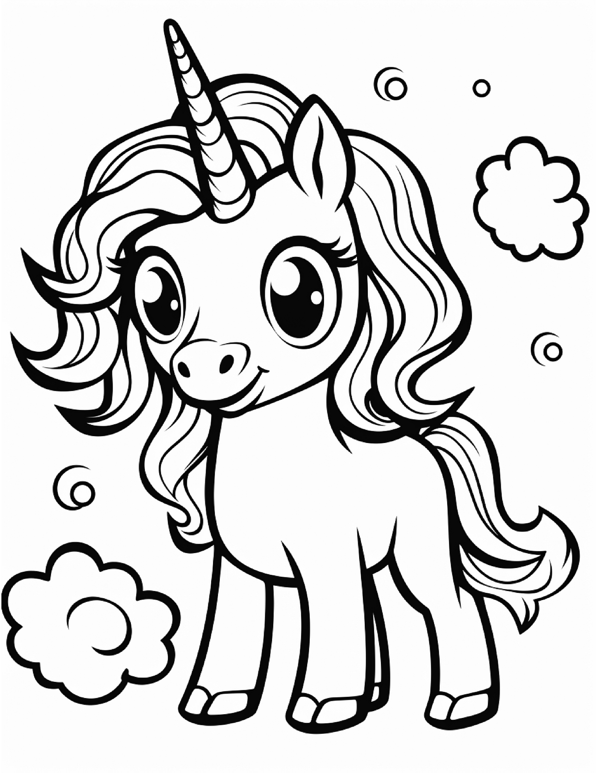 Cute Unicorn Coloring pages For girl product image (3)