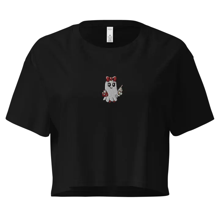 Stylish Ghost Embroidered Crop Top product image (1)