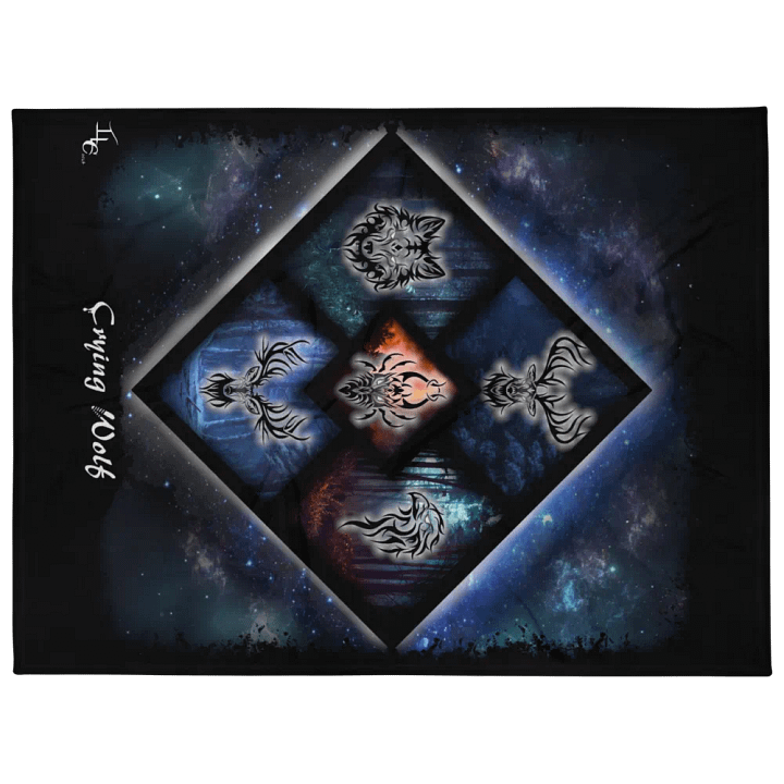 Crying Wolf Galaxy Blanket product image (1)