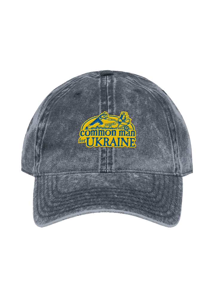 Common Man for Ukraine Denim Faded Navy Baseball cap product image (1)