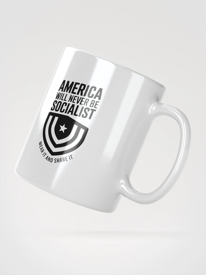 "America Will Never Be Socialist" Mug - Black Ink product image (2)