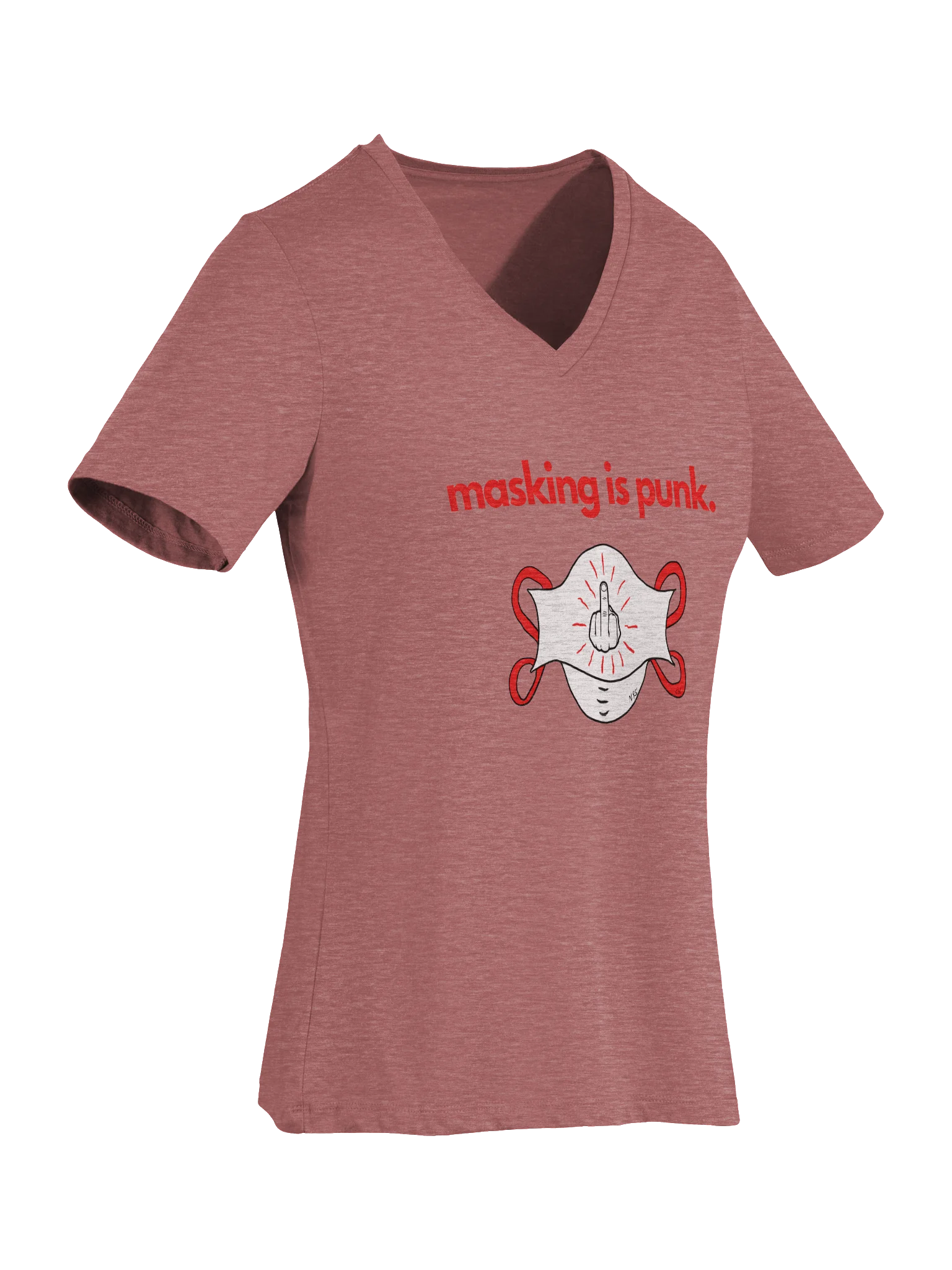 Masking Is Punk v-neck tee product image (48)